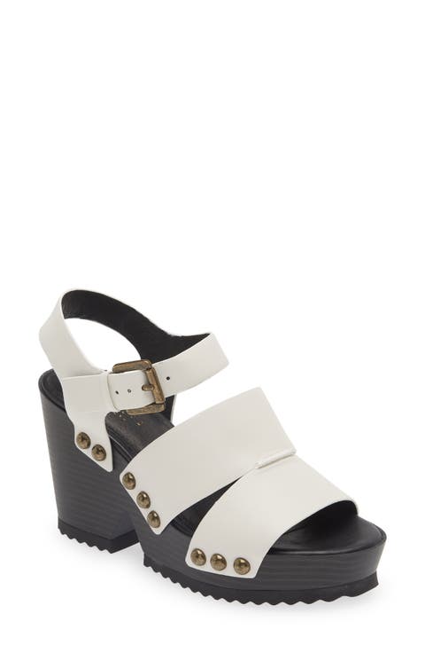 Artsy Stud Platform Wedge Sandal (Women)