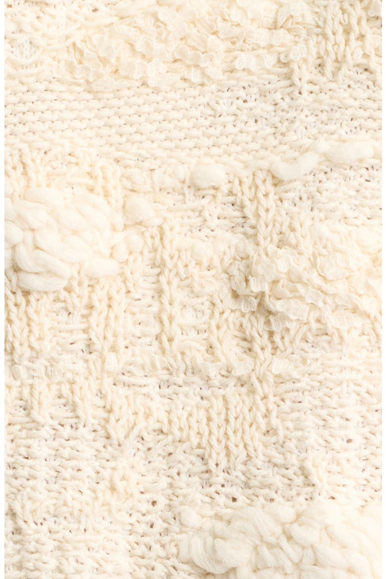Fepo Texture Short Sleeve Sweater, Alternate, color, SOFT CREAM