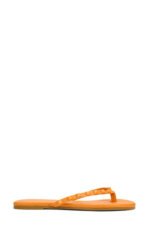 Yosi Samra Rivington Stud Flip Flop In Tangerine