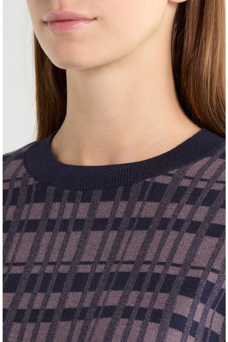 The Henry Plaid Crewneck Sweater, Alternate, color, NAVY PLAID