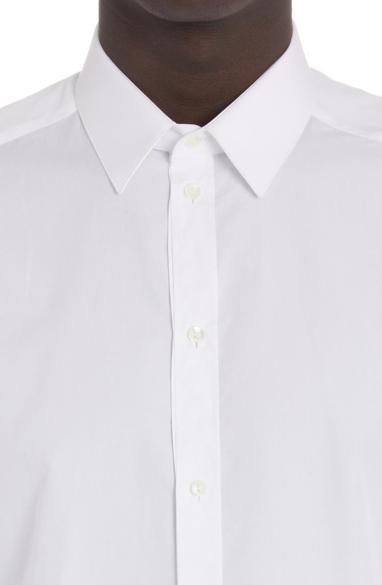 Dolce&Gabbana Men's Cotton Button-Up Shirt, Alternate, color, Optical White