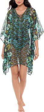 Miraclesuit® Florica Metallic Cover-Up Caftan