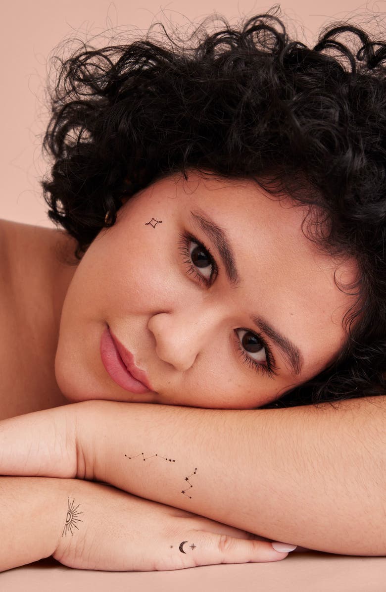 INKED by Dani Celestial Temporary Tattoos, Alternate, color, Black