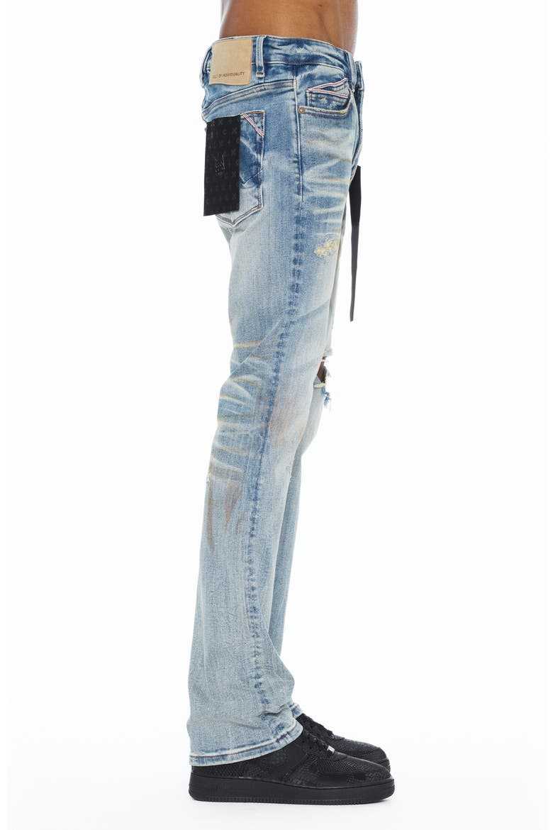 Lenny Distressed Bootcut Jeans, Alternate, color, SUNRISE