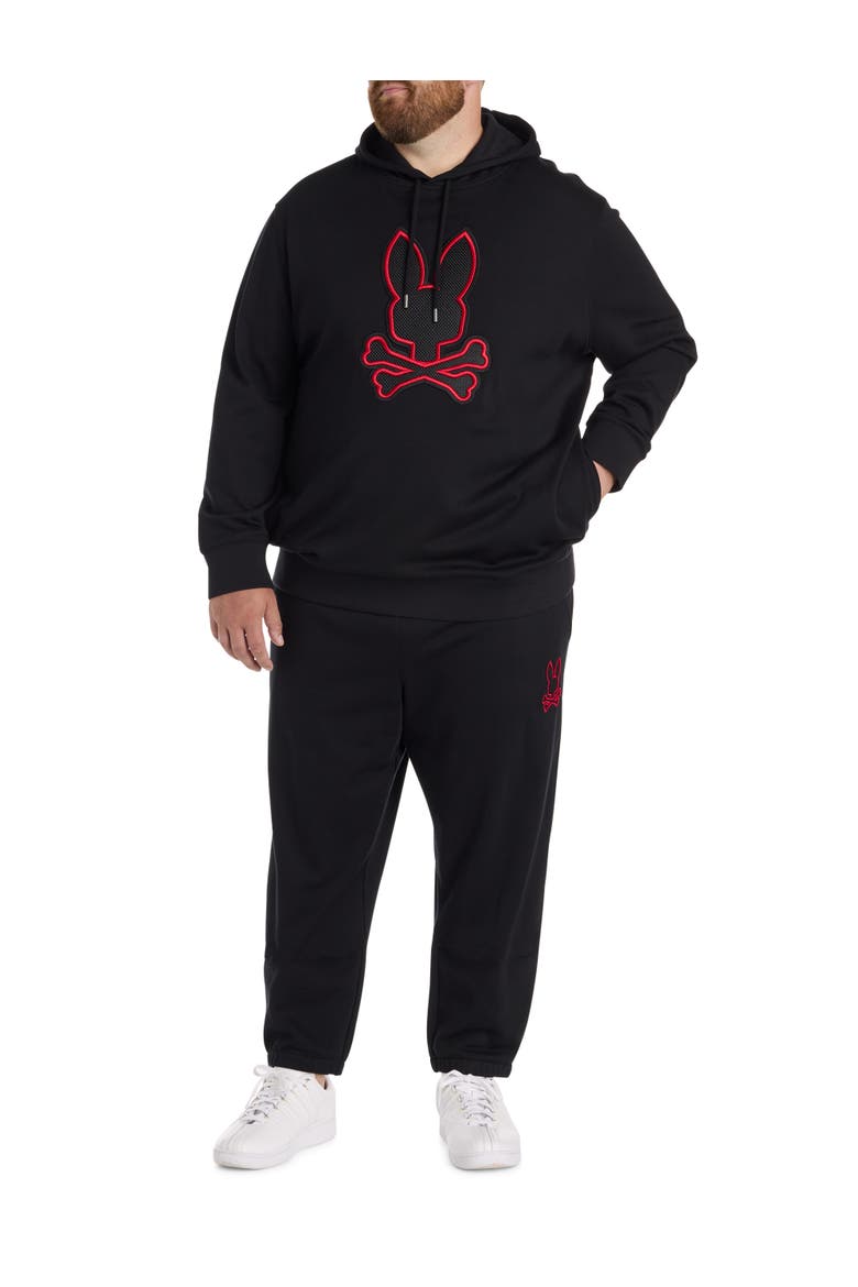Psycho Bunny Big & Tall Sayer Embroidered Bunny Hoodie (Men