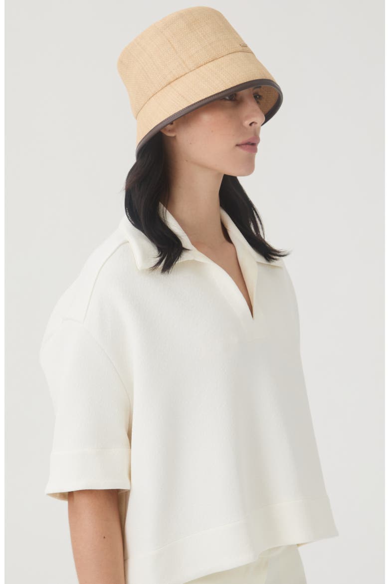 Yuki UPF 50+ Packable Raffia Bucket Hat, Alternate, color, NATURAL