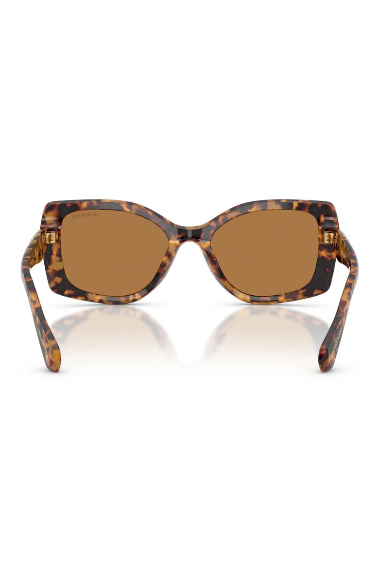 54mm Pillow Sunglasses, Alternate, color, LIGHT HAVANA / BRONZE