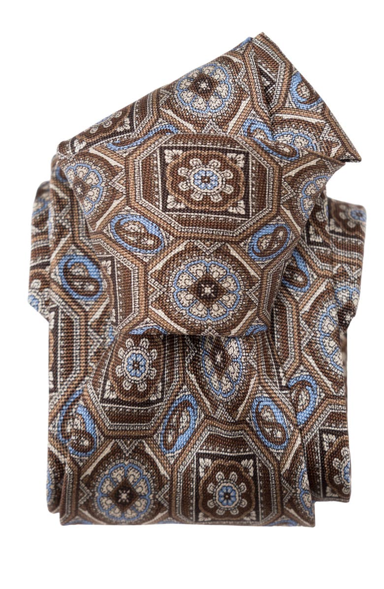 Elizabetta Mantova - Extra Long Printed Silk Tie for Men, Alternate, color, 