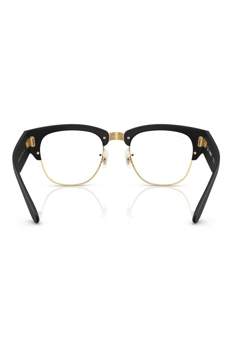 52mm Square Optical Glasses, Alternate, color, BLACK GOLD