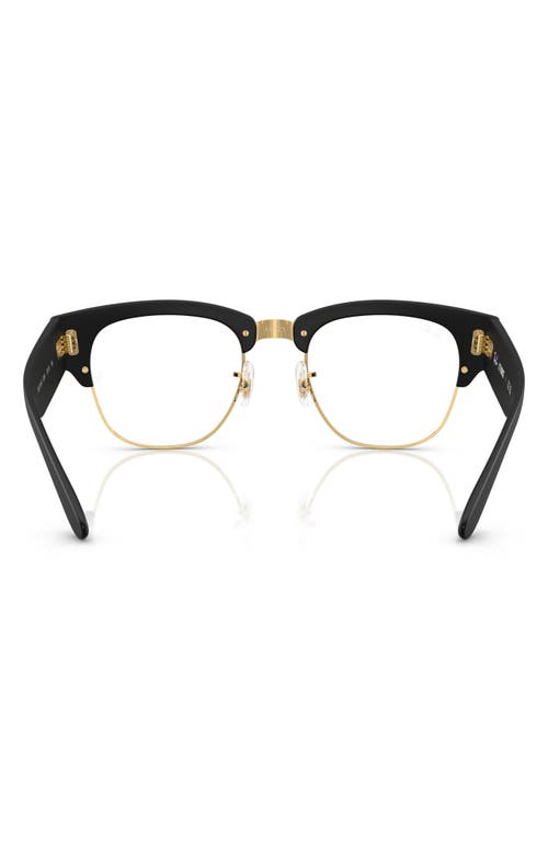 Ray Ban Ray-ban Mega Clubmaster Liteforce 50mm Square Optical Glasses In Black Gold
