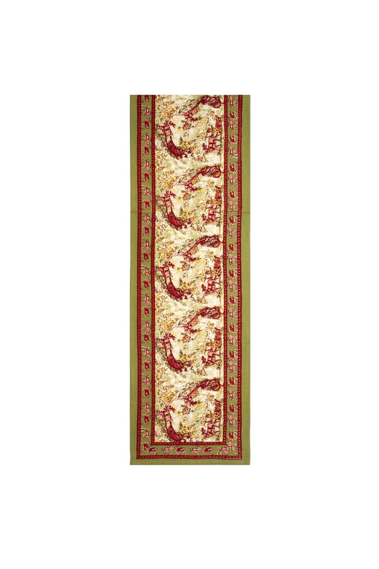 Renne Runner, Alternate, color, Red/Green 16" x 90"