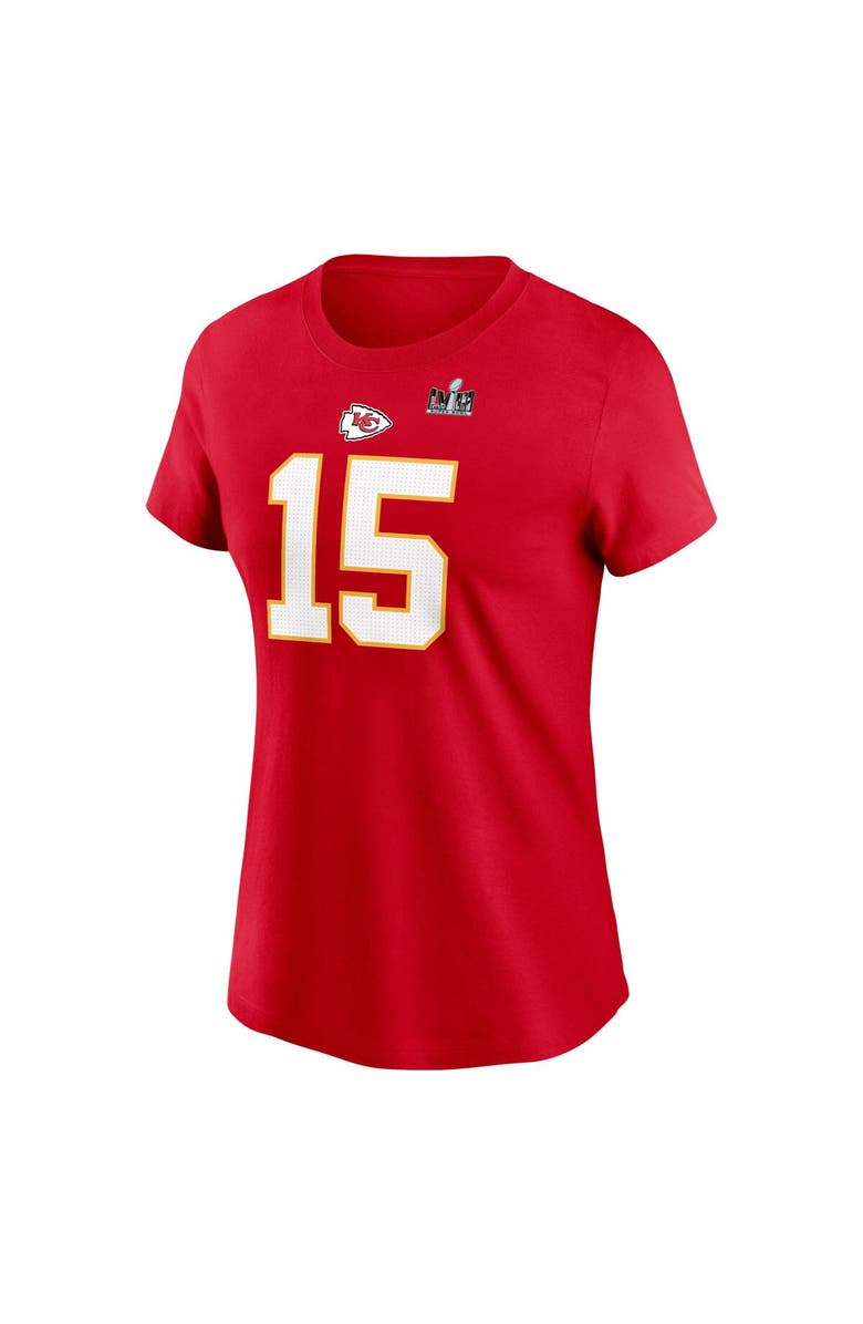 Nike Women's Nike Patrick Mahomes Red Kansas City Chiefs Super Bowl LVIII Patch Player Name & Number T-Shirt, Alternate, color, 