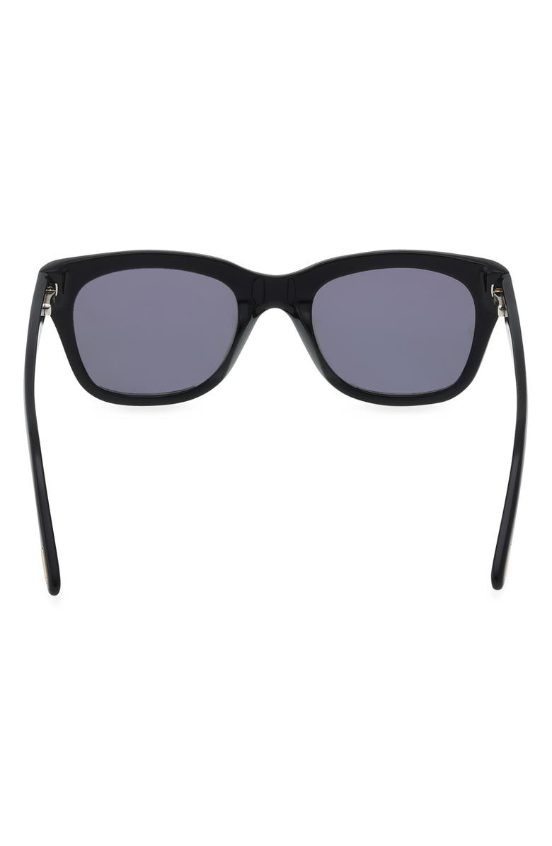 TOM FORD Snowdon 52mm Square Sunglasses, Alternate, color, Black / T Logo / Smoke