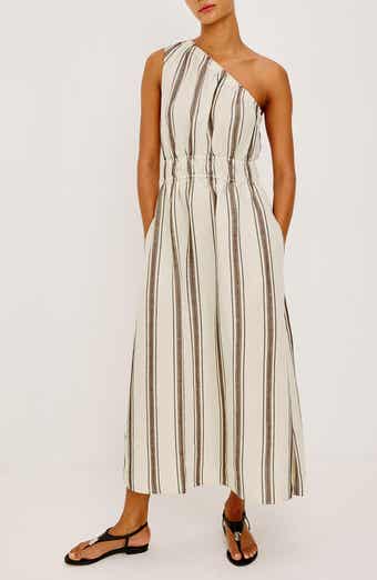Selani Stripe One-Shoulder Maxi Dress