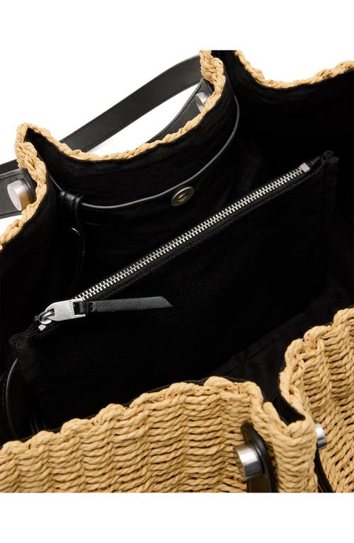 Allsaints Paper Straw Allington Tote Bag In Natural