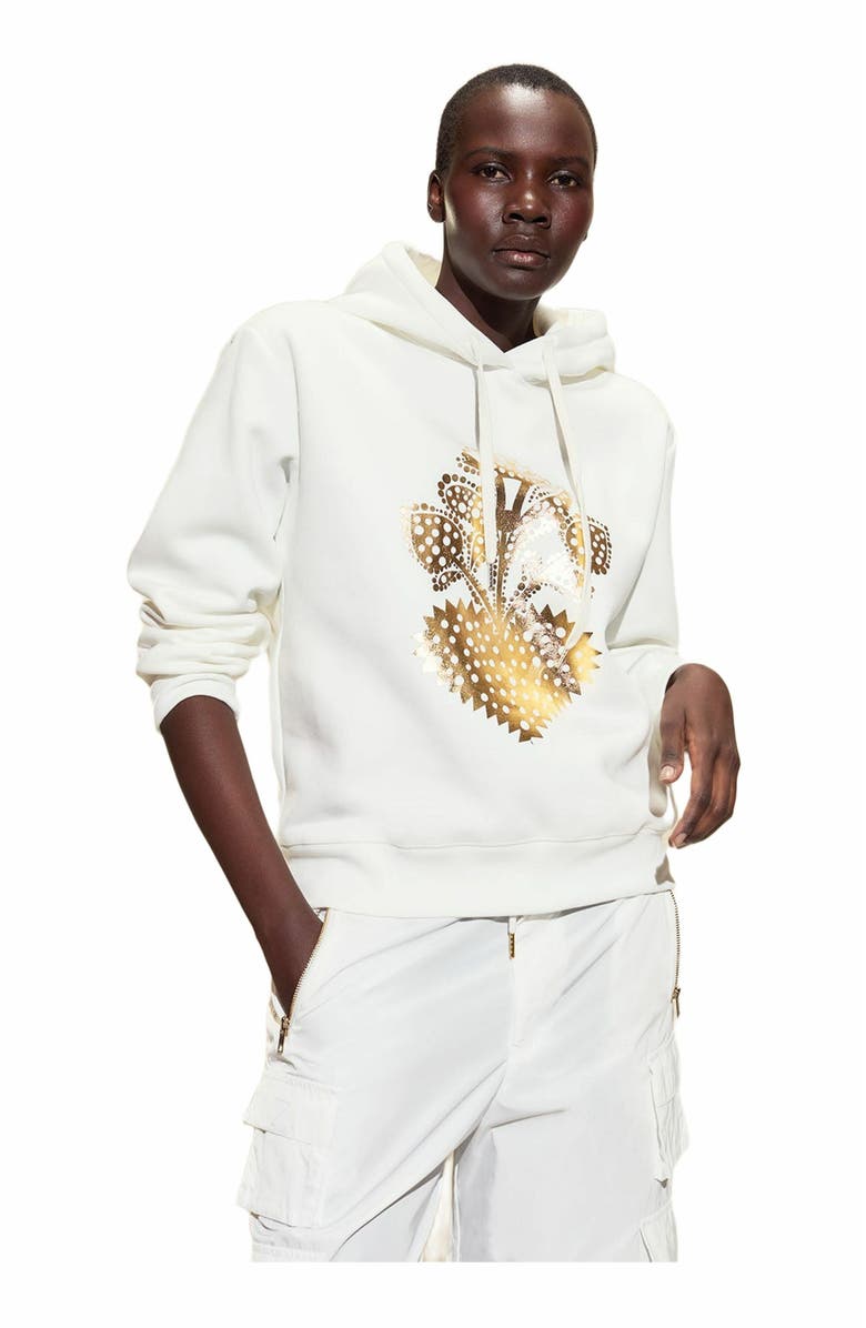Cynthia Rowley Heart of Gold Hoodie, Main, color, White