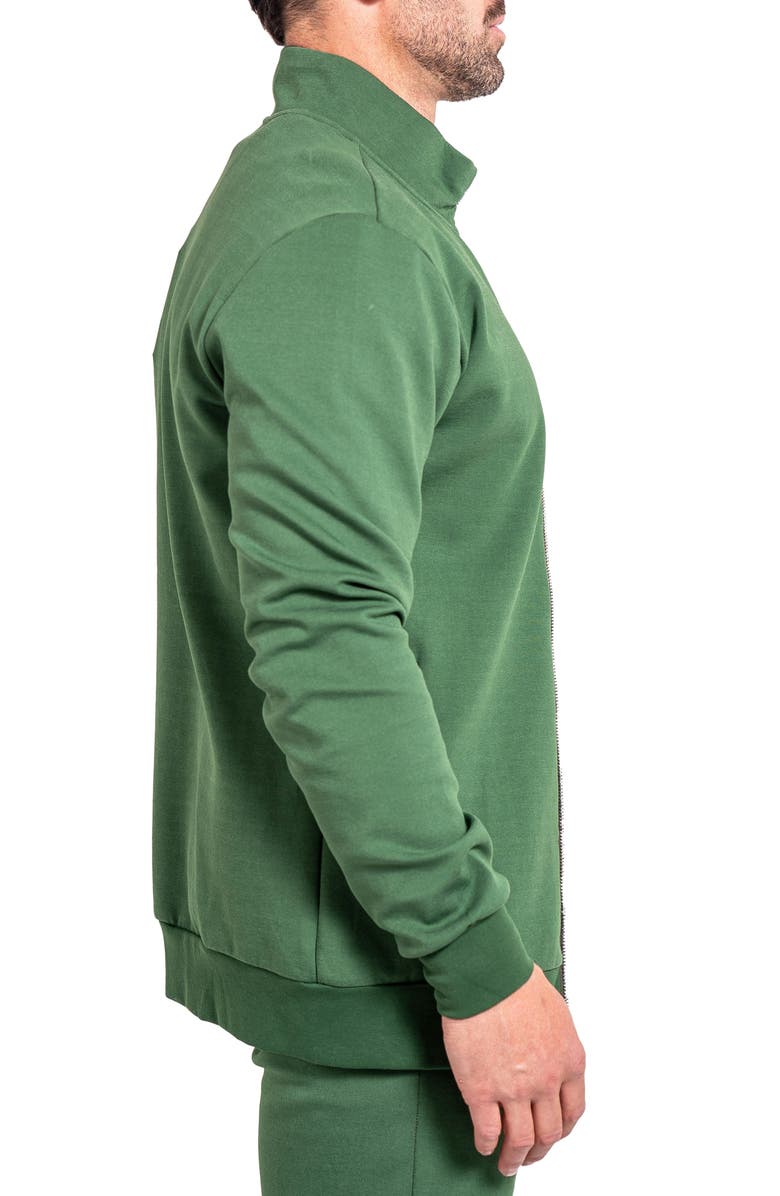 Maceoo Zipper Ascension86 Green Knit Track Jacket, Alternate, color, Green