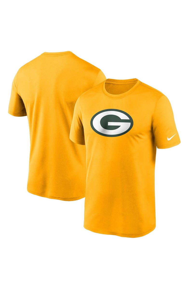Nike Men's Nike Gold Green Bay Packers Logo Essential Legend Performance T-Shirt, Main, color, Gold