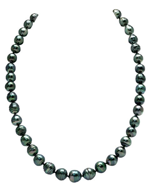 8-10mm Dark Tahitian South Sea Circle - Baroque Pearl Necklace