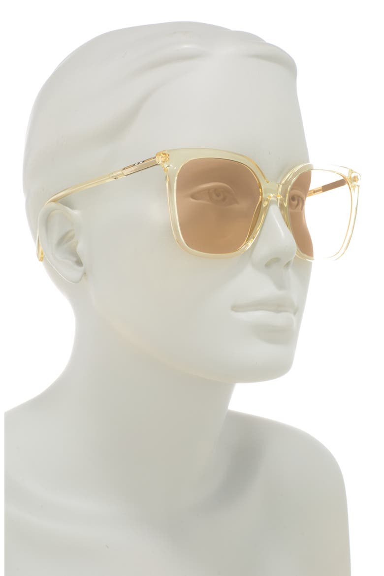56mm Emily Classic Square Sunglasses, Alternate, color, YELLOW