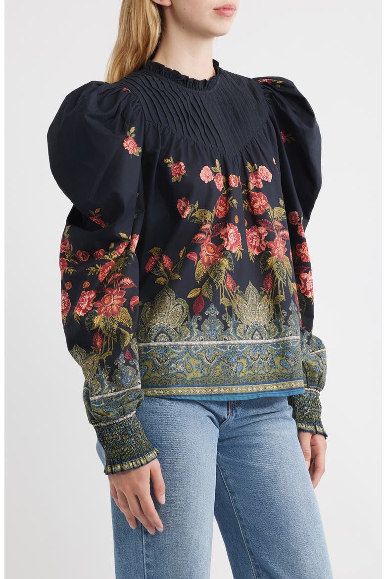 Irina Floral Organic Cotton Top, Alternate, color, EGLANTINE PRINT