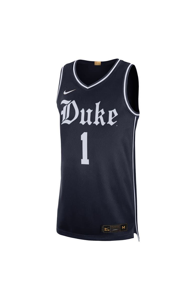 Nike Men's Nike #1 Navy Duke Blue Devils Limited Authentic Jersey, Alternate, color, 