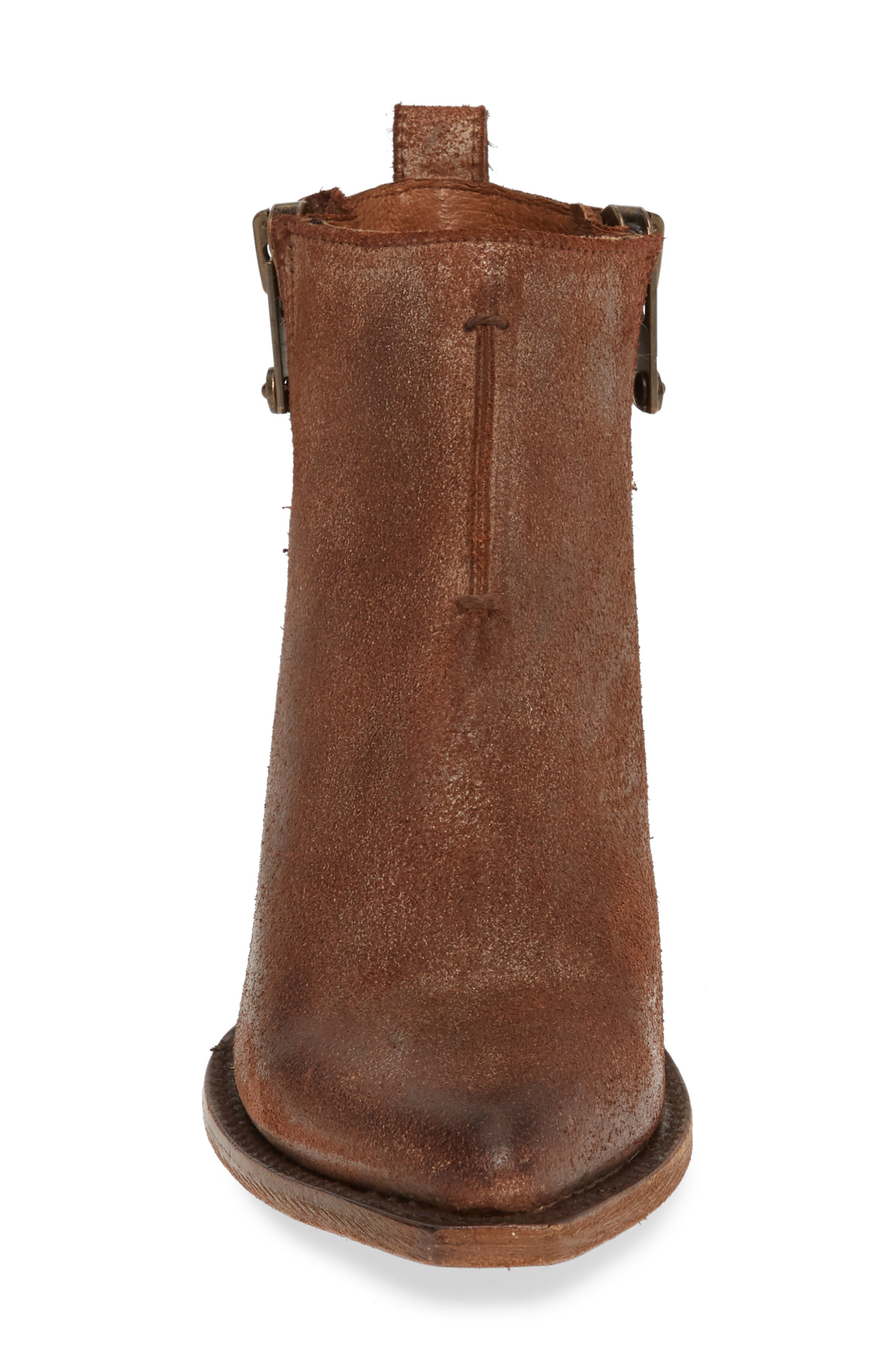 Sacha Moto Short Bootie, Alternate, color, CHOCOLATE