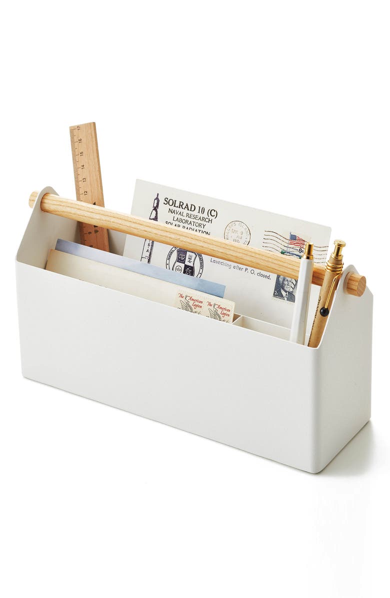 Yamazaki Tosca Desk Organizer, Alternate, color, White