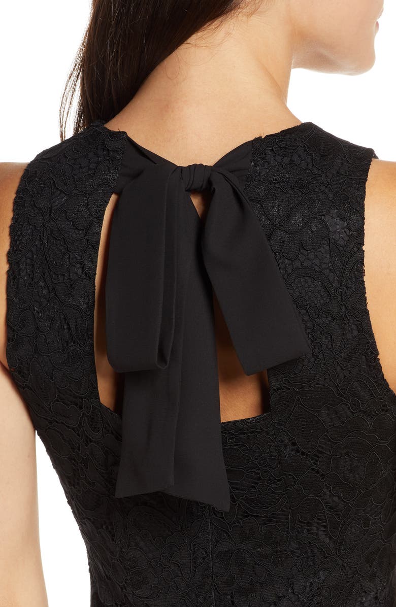 Sam Edelman Bow Back Lace Sheath Dress, Alternate, color, 