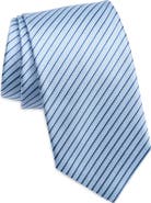 David Donahue Stripe Silk Tie