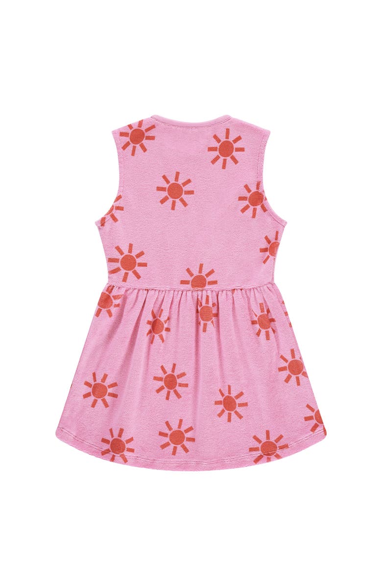 Stains and Stories by Babyface Terry Sleeveless Sun Print Dress, Alternate, color, Neon Pink