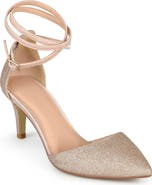 Journee Collection Luela Glitter Ankle Strap Pump