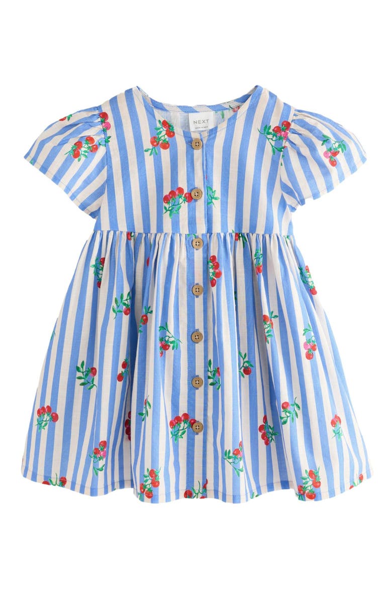 Kids' Fruit Stripe Cotton Party Dress, Main, color, BLUE