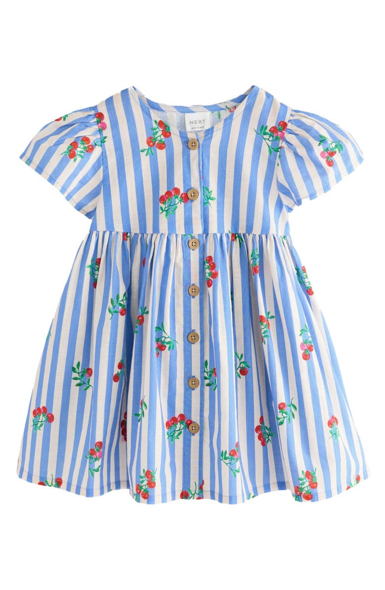 NEXT Kids' Fruit Stripe Cotton Party Dress, Main, color, 