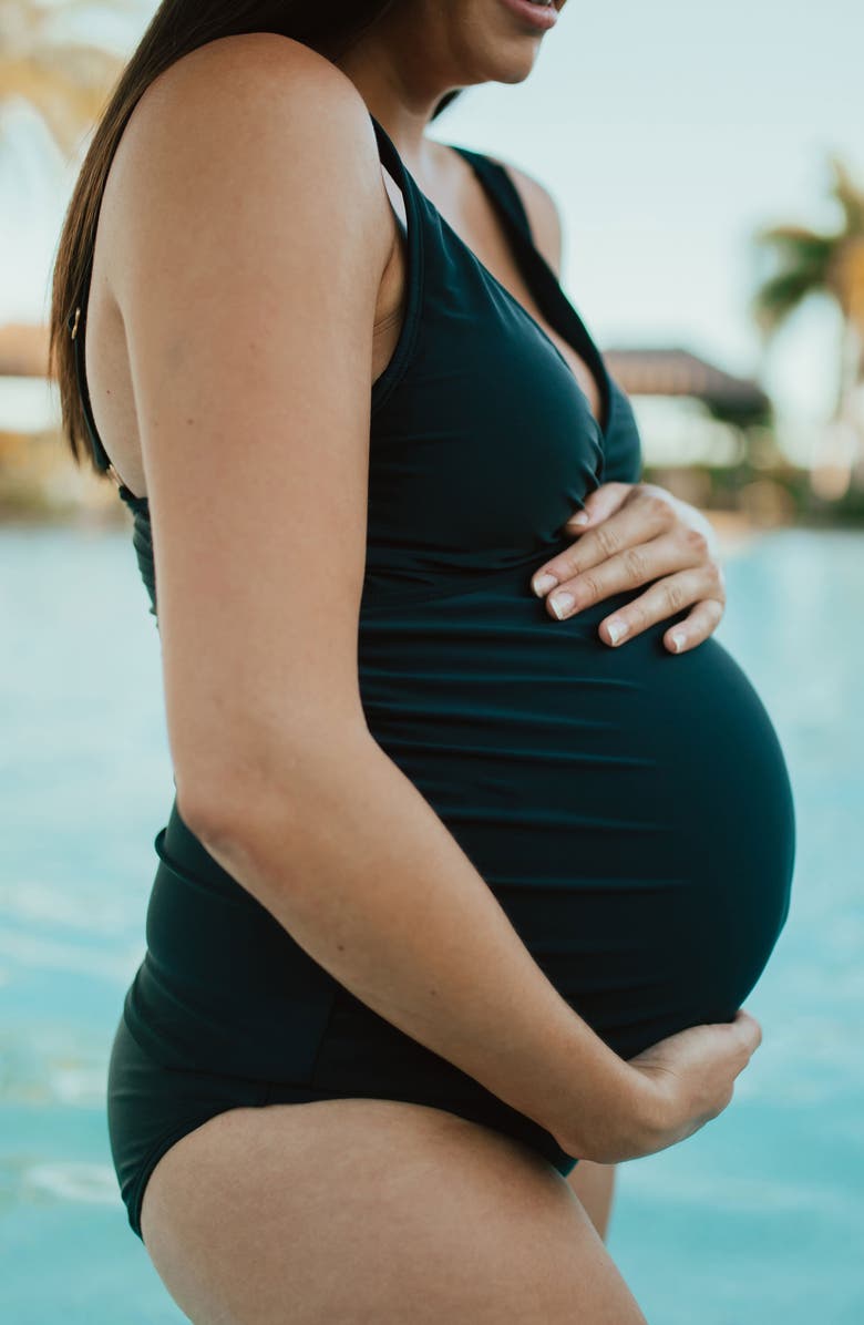 Kindred Bravely Crossover Maternity/Nursing Tankini Top, Alternate, color, 