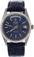 Pre-Owned Tudor Prince Day-Date Automatic Watch Stainless Steel and Alligator 36