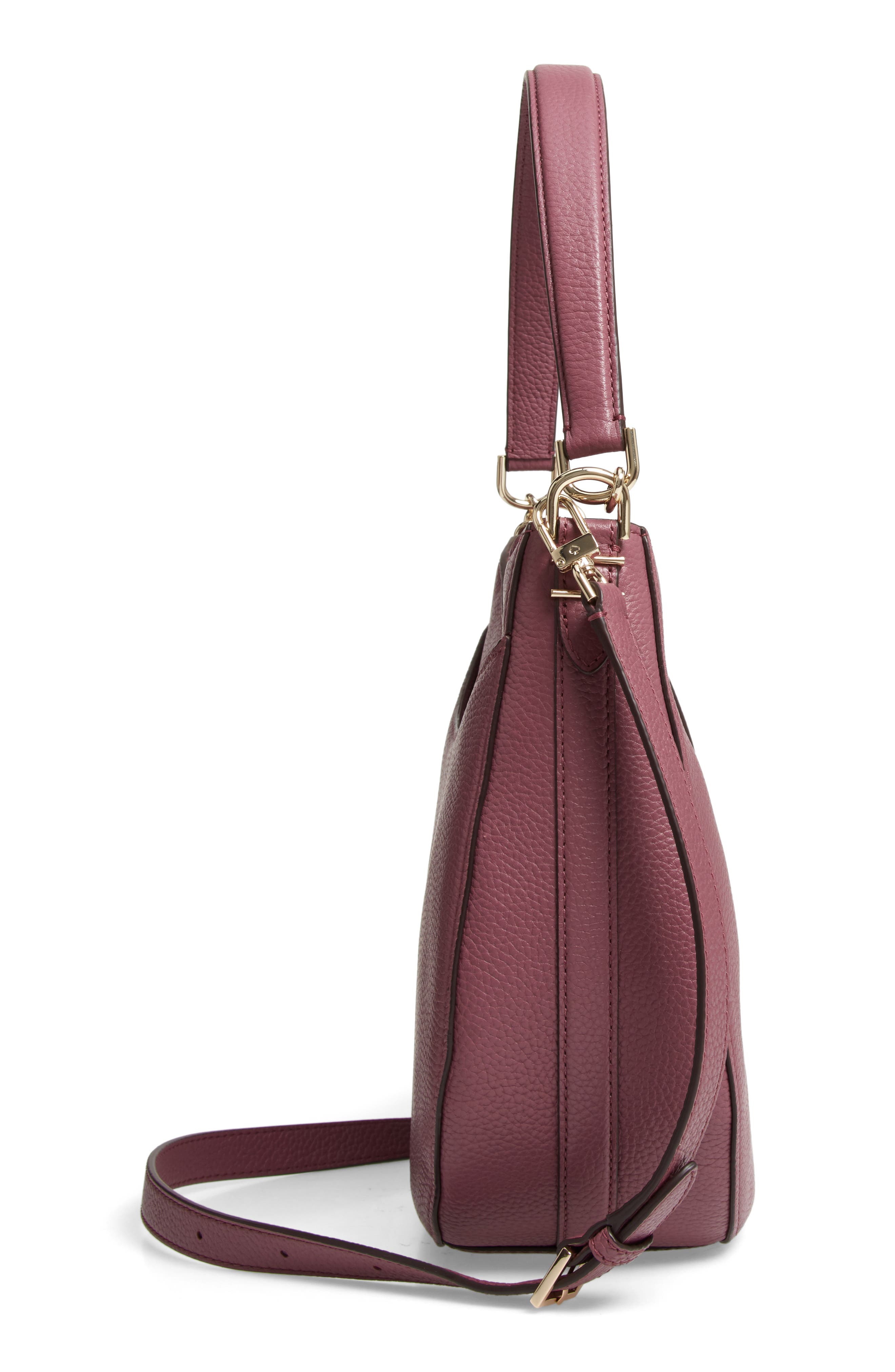 Kate Spade New York oakwood street – lora pebbled leather hobo, Alternate, color, 