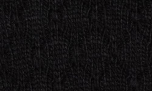 Elodie Bubble Knit Crop Sweater In Black