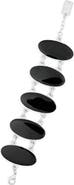 Karine Sultan Oval Black Plate Bracelet