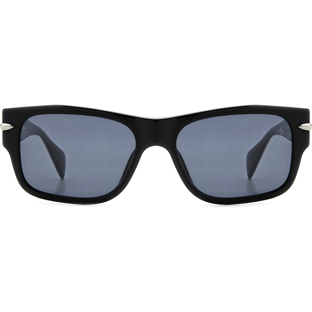 Rag & Bone 55mm Rectangular Sunglasses In Blue