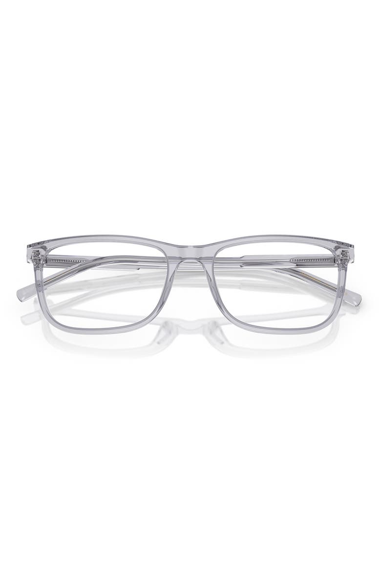 Dolce&Gabbana 53mm Rectangular Optical Glasses, Alternate, color, Transparent Grey / Demo Lens
