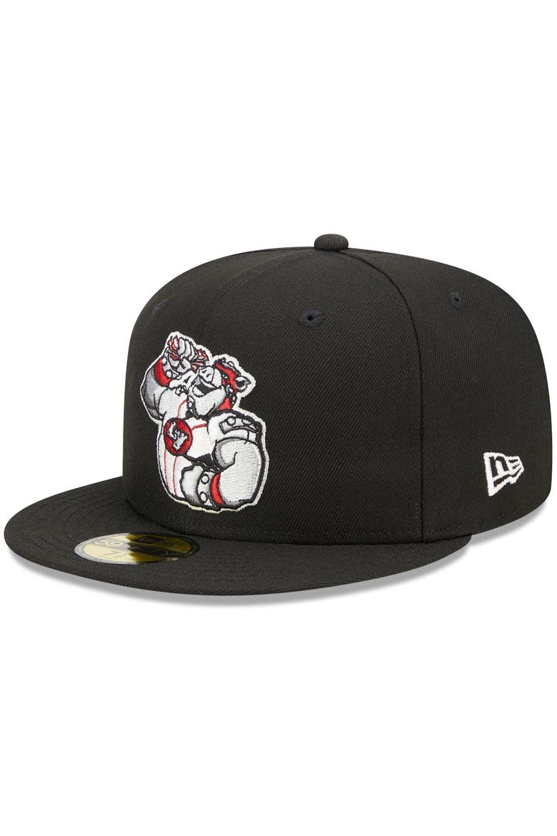 Men's New Era Black Lehigh Valley IronPigs Marvel x Minor League 59FIFTY Fitted Hat, Main, color, Black