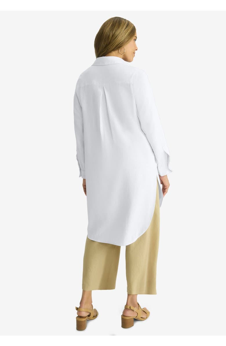 Jessica London Linen Mega Tunic, Alternate, color, White