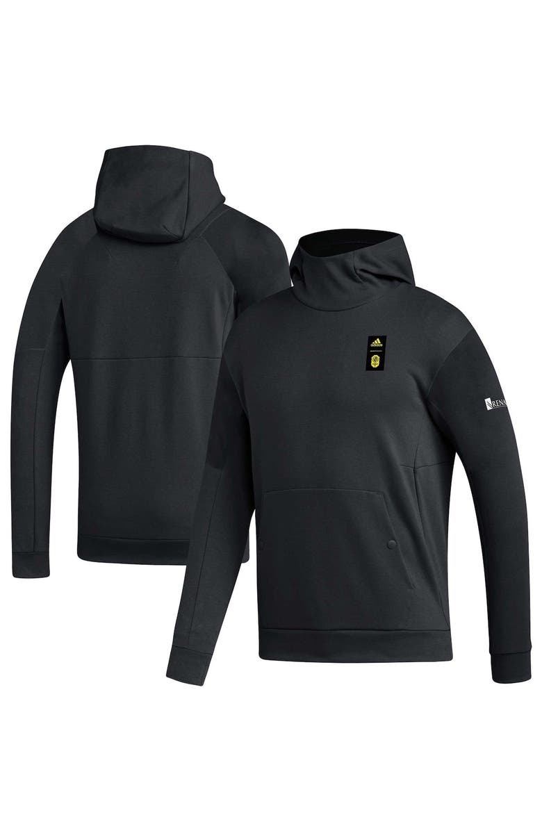 adidas Men's adidas Black Nashville SC 2023 Player Travel Pullover Hoodie, Main, color, 