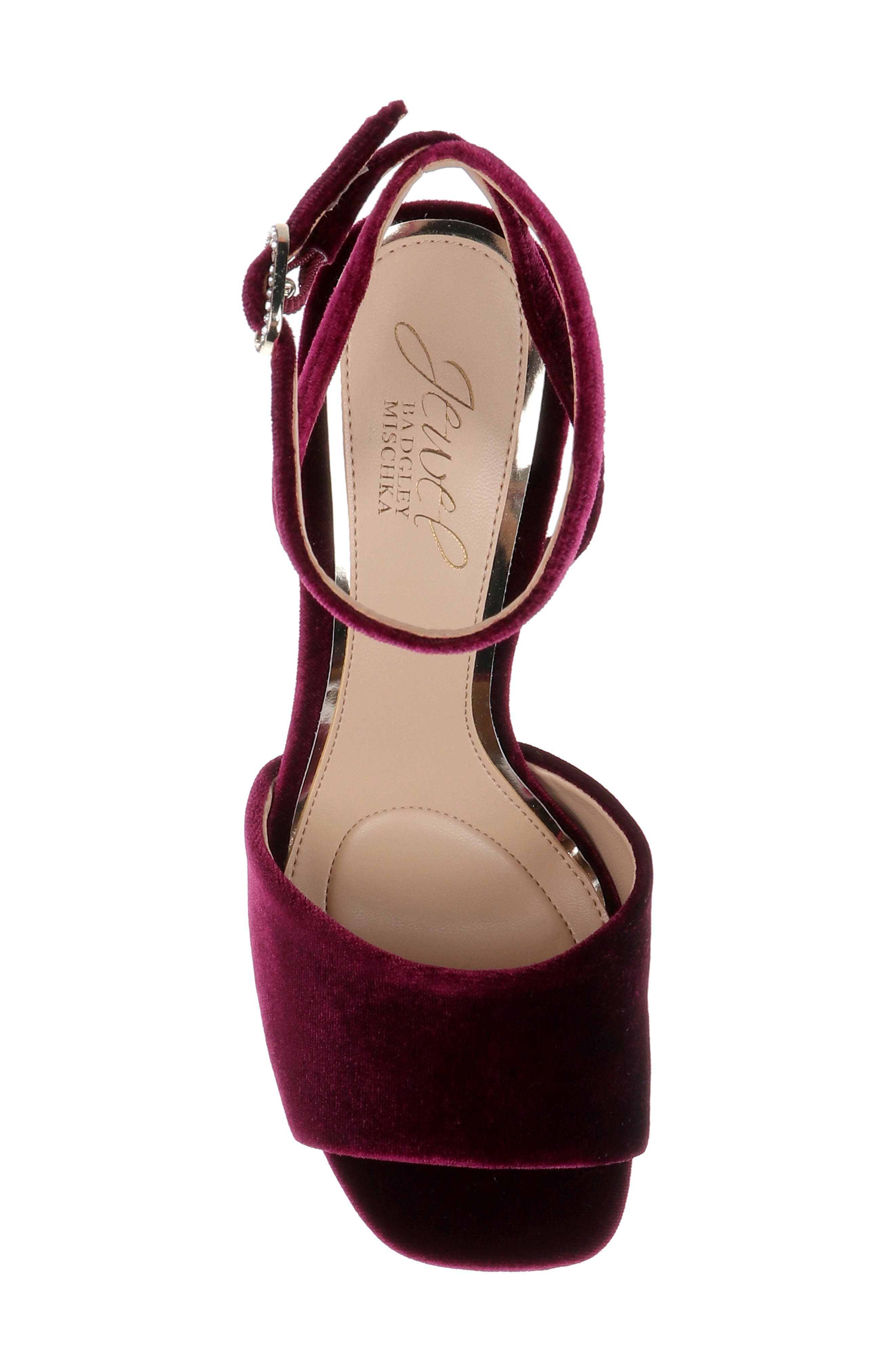 Bahari Platform Sandal, Alternate, color, BURGUNDY VELVET