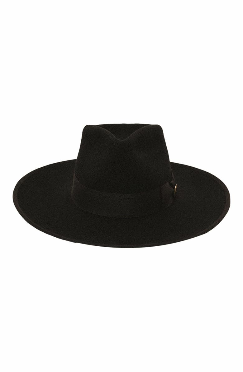 Two Roads Hat Co. Taos Western Fedora, Alternate, color, Black