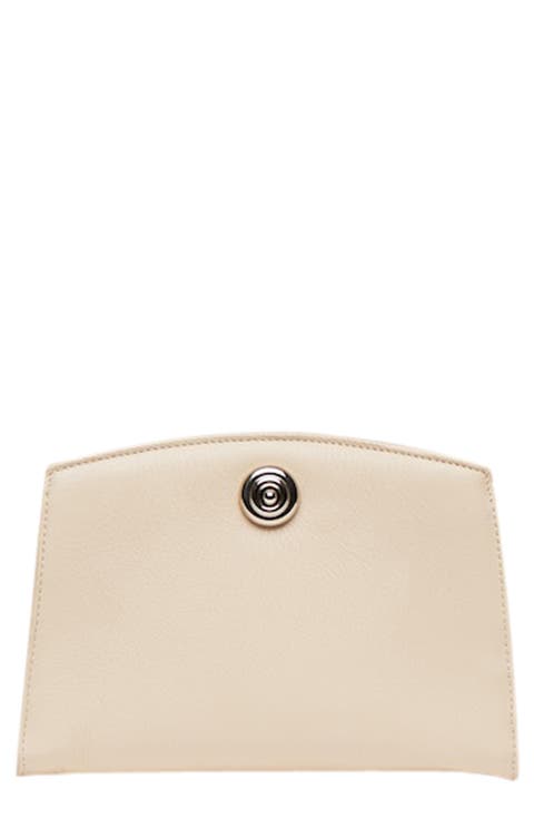 Pushlock Leather Clutch