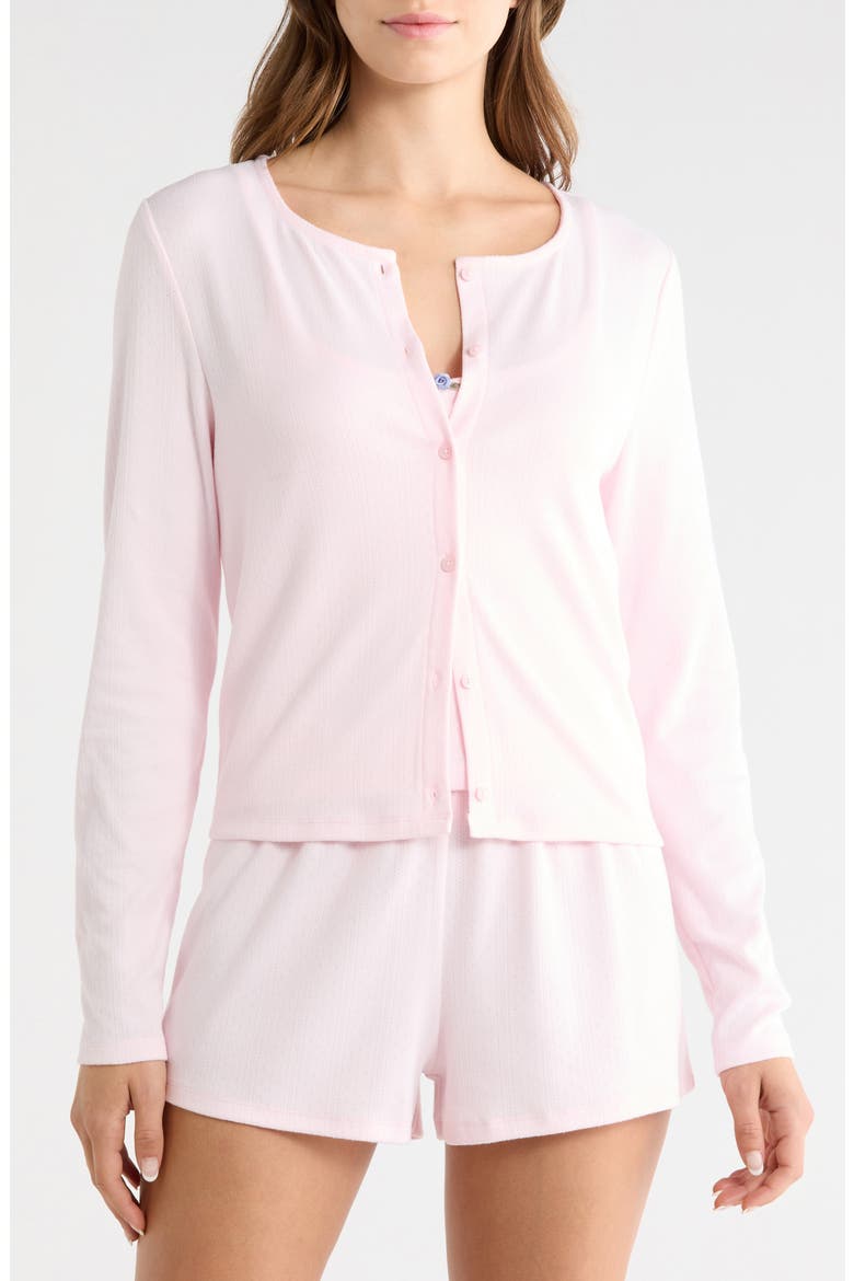 Blissful Pointelle Jersey Pajamas, Alternate, color, PINK