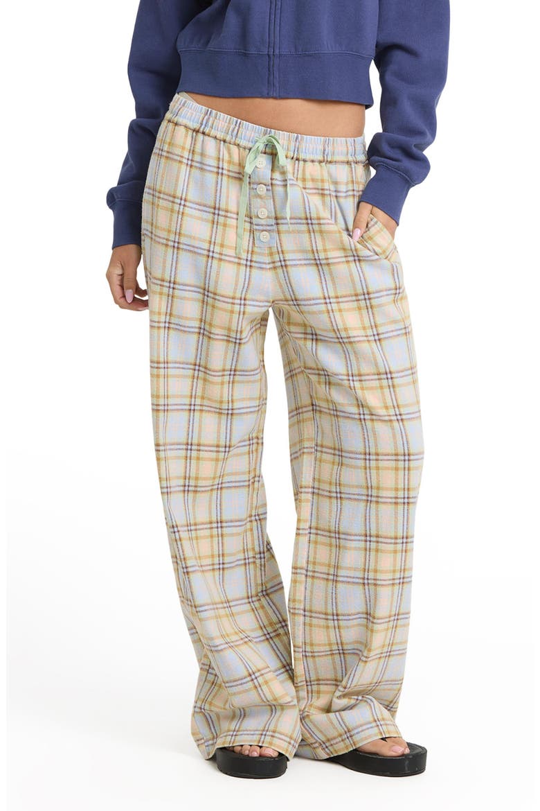 Coastal Breeze Flannel Wide Leg Pants, Main, color, CORNFLOWER