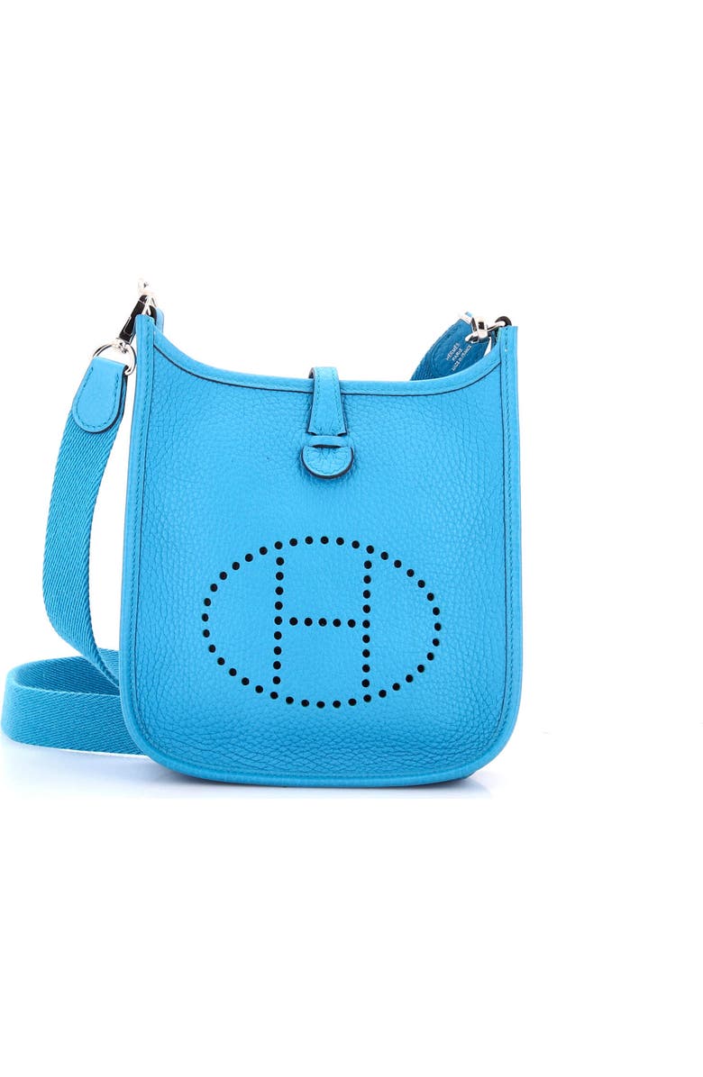 Pre-Owned Hermes Evelyne Bag Gen III Clemence TPM, Main, color, Bleu Hydra